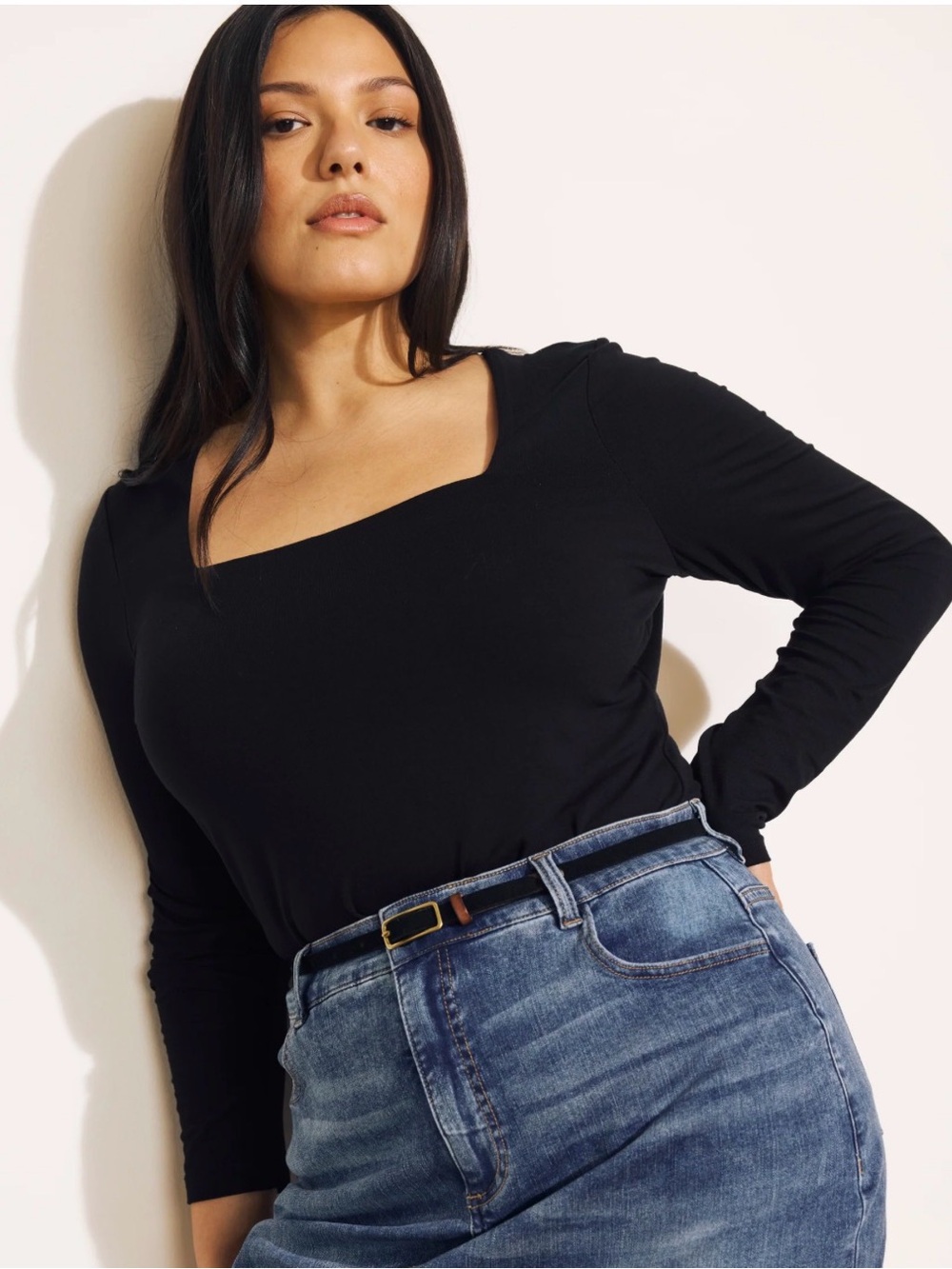 Universal Standard Agatha Liquid Jersey Square Neck Top